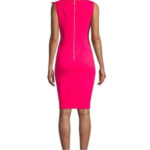 Calvin Klein hot pink body con dress